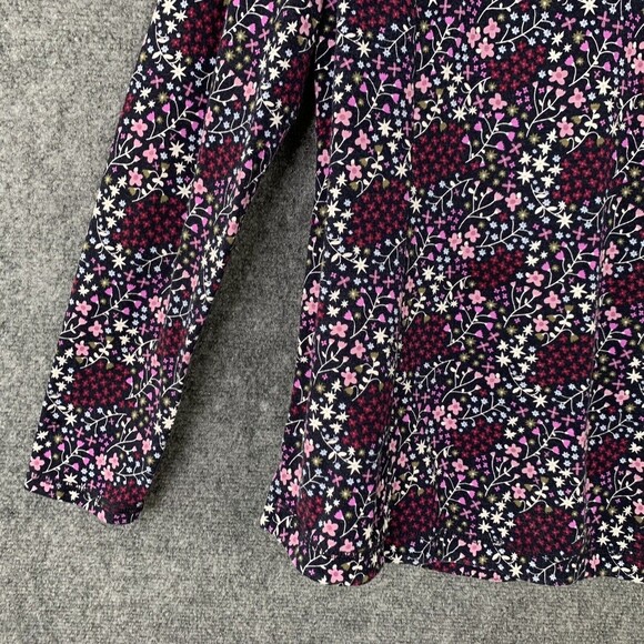 T By Talbots Floral Knit Top Women MP Boat Neckline Keyhole Back - Picture 3 of 10